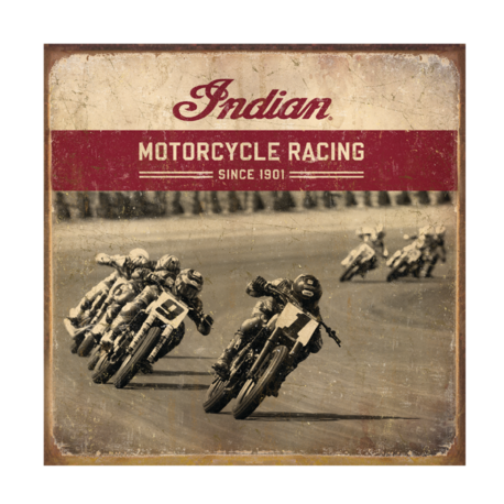 Indian Racer Metal Sign