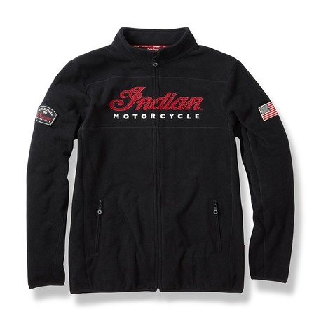 Indian Menswear Black Zip Thru Fleece – 2XL
