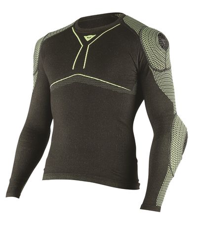 D-Core Armor Tee LS Nero/Giallo-Flue – L