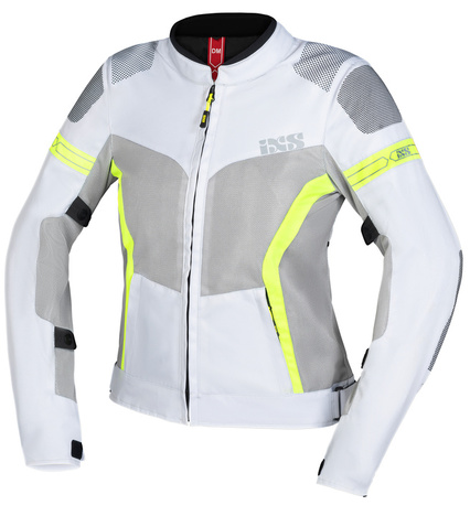 IXS Sports women's jacket Trigonis-Air light grey-grey-neon yellow AA (Dubbel A) – D2XL