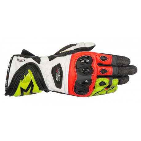 Alpinestars Handske Supertech 2 Svart/Vit/Röd/Fluo – S