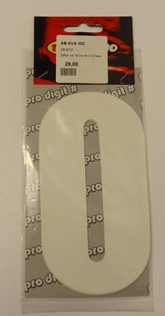 Siffror Vit 15 Cm Nr 0 3-Pack