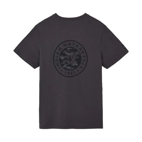 Indian Mens Camo Circle I Script Tee Gray – 2XL
