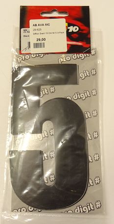 Siffror Svart 15 Cm Nr 5 3-Pack