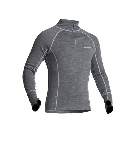 Halvarssons Tröja Wool Polo Grå – 2XL