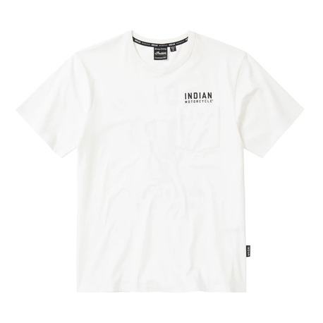 Indian Menswear White V-Twin Engine Tee M