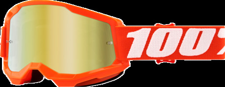 100% Strata 2 Goggles Orange Mirror Gold