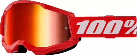 100% Strata 2 Goggles Red Mirror Red