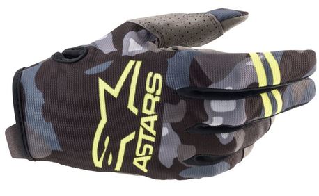 Alpinestars Junior Radar Handskar Camo/Gul Fluo – S