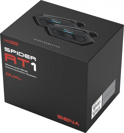 Sena Spider RT1 Low Profile Motorcycle Mesh Communication System Dual Pack