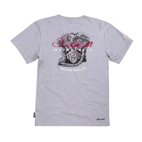 Indian Menswear Gray Engine Logo Tee – XL