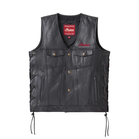 Indian Mens Western Vest Black / Skinnväst – 2XL