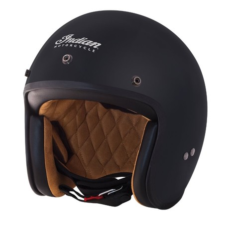 Indian Retro Open Helmet Matt Black – S