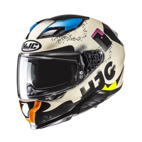 HJC Hjälm F71 Faco Vit/Svart/Multi MC28 – M