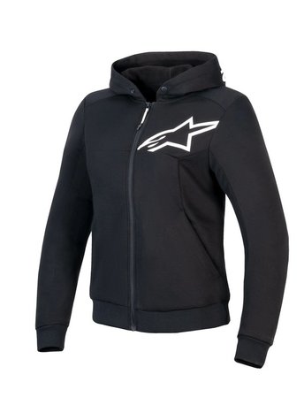 Alpinestars Hoodie Dam Chrome v2 Svart/Vit – L