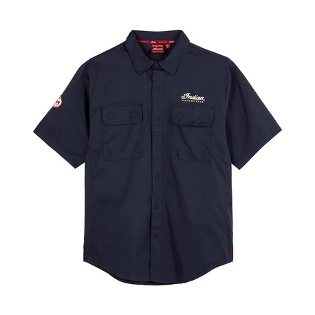 Indian Mens Vented Shirt Navy – 2XL