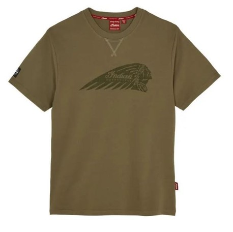 Indian Mens Tonal Headdress Tee, Green – S