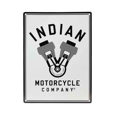 Indian V Twin Metal Sign