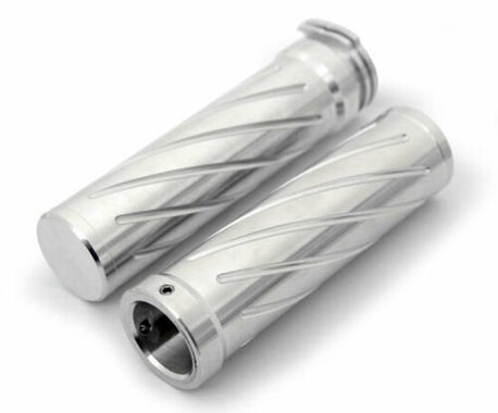 HIGHWAY HAWK HANDGRIPS BILLET DIAGONAL 1"