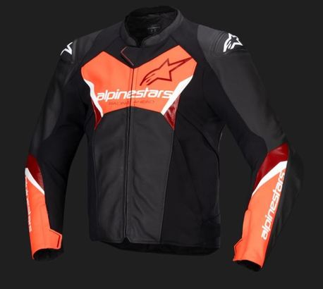 Alpinestars Skinnjacka Faster v3 Svart/Röd Fluo – 48