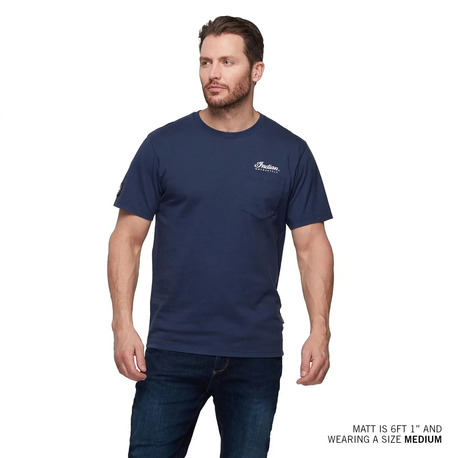 Indian Mens Oval Logo Tee Navy XL Endast – XL