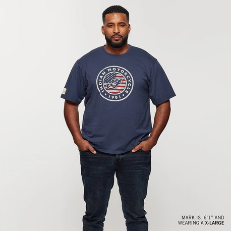 Indian Menswear Usa Flag Logo Tee – S