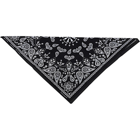 ZAN HEADGEAR Paisley Cotton Bandana - Black Snusnäsduk