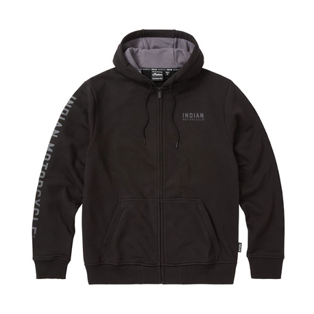 Indian Menswear Black Embroidered Hoodie – 3XL