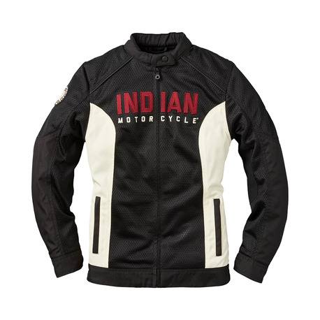 Indian Women's Mesh Lightweight 2 Riding Jacket with Removable Liner, Black – 2XL