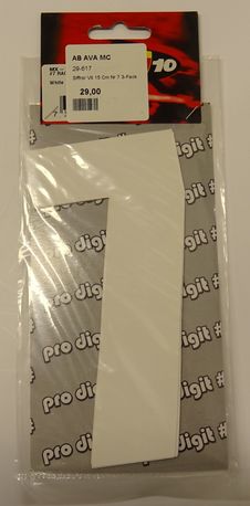 Siffror Vit 15 Cm Nr 7 3-Pack
