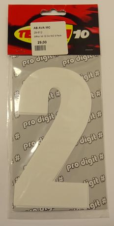 Siffror Vit 15 Cm Nr 2 3-Pack