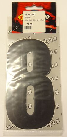 Siffror Svart 15 Cm Nr 8 3-Pack