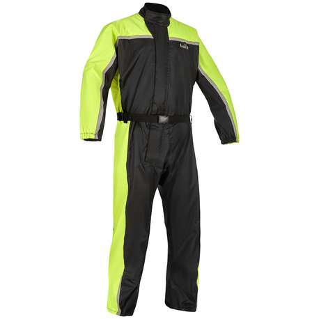 Lindstrands Regnoverall Sidvallen Svart/HV gul – 2XL
