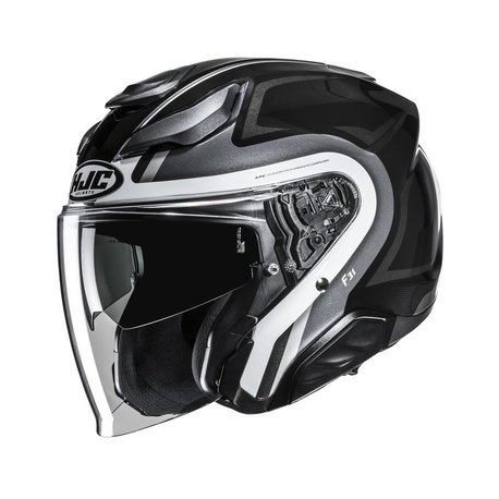 HJC Hjälm F31 Bask Vit/Grå MC5 – 2XL